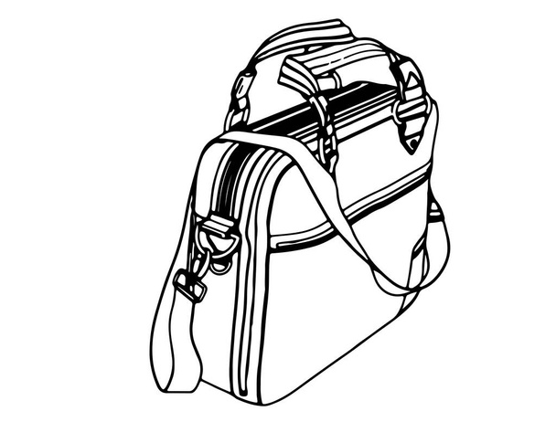 bosquejo vector bolsa masculina sobre un fondo blanco
 - Vector, Imagen