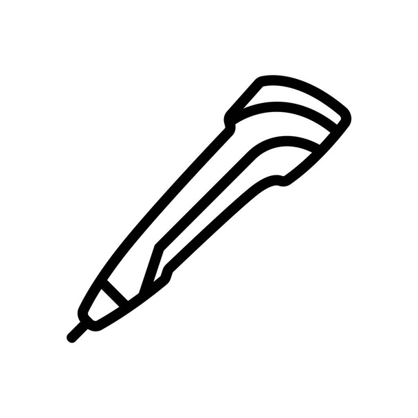 Illustration vectorielle de contour d'icône de dispositif de stylo 3d - Vecteur, image