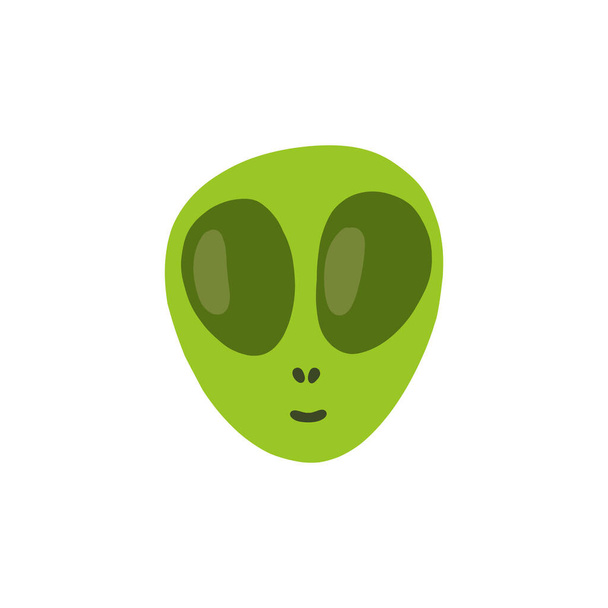 alien doodle icon, vector color illustration - Wektor, obraz