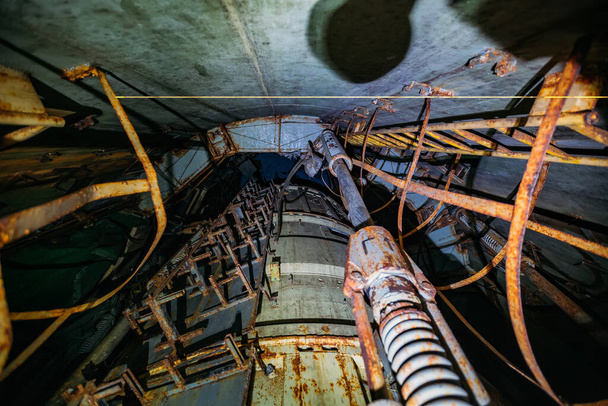 Abandoned unified missile underground command post mine type. - Foto, imagen