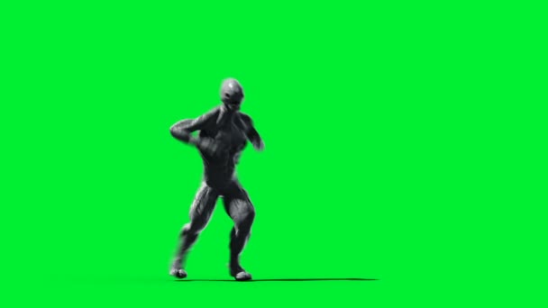 Scary monster animation. Phisical, motion, blur. Realistic 4k animation. Green screen - Záběry, video