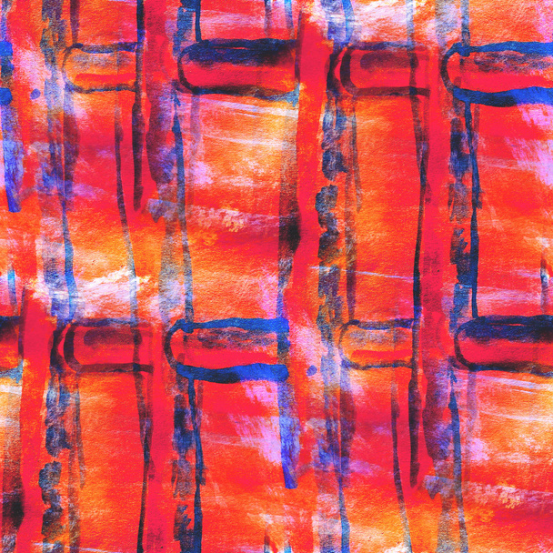 abstrakte Avantgarde orange, blau, Grill nahtlose Tapete wate - Foto, Bild