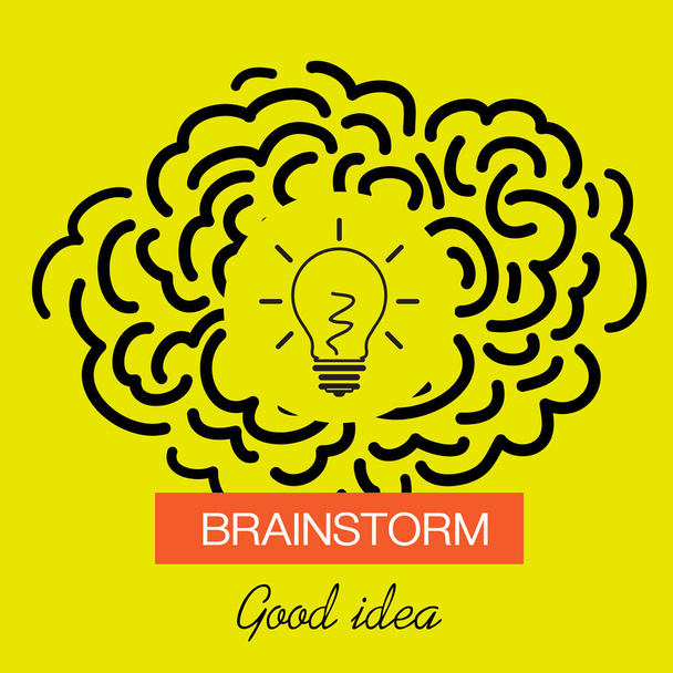 Brainstorming créatif, Bonne idée icône, conception vectorielle
. - Vecteur, image