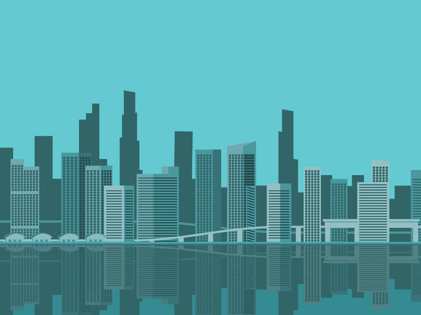 city skyline (scape) ,vector background - Vektor, kép
