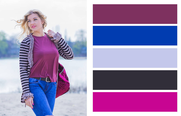 Fashionable colors in clothes 2020-2021, fashion trend - Valokuva, kuva