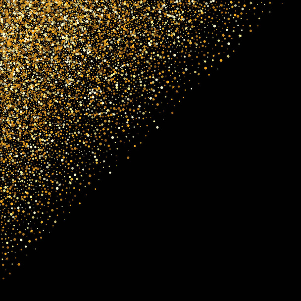 Gold Splash Isolated Black Background.  - Vektor, obrázek