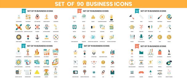 Iconos de negocio establecidos para el negocio - Vector, Imagen