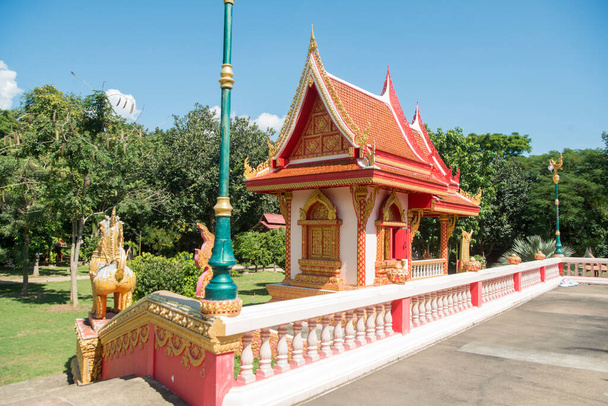 the Wat Klang Suan Dok Mai in the town of Tak in the Province of Tak in Thailand.   Thailand, Tak, November, 2019  - Photo, Image