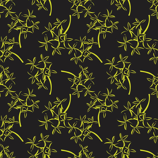 Yellow Tropical Leaf botanical seamless pattern background suitable for fashion prints, graphics, backgrounds and crafts - Vector, Image