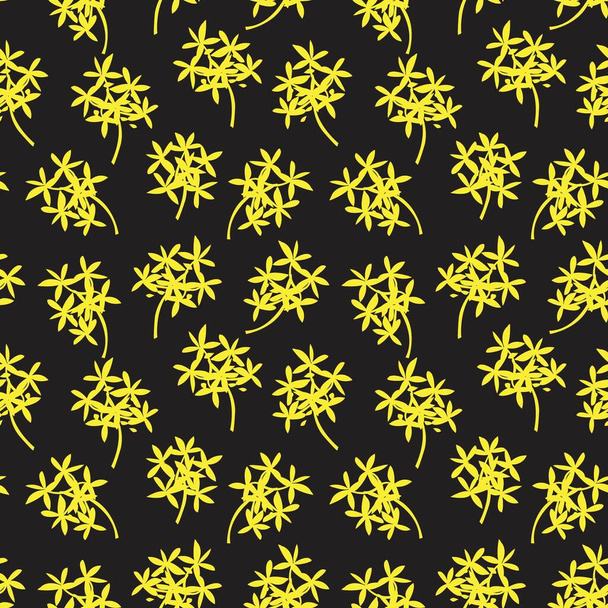 Feuille tropicale jaune botanique sans couture fond de motif adapté pour les impressions de mode, graphiques, arrière-plans et métiers
 - Vecteur, image