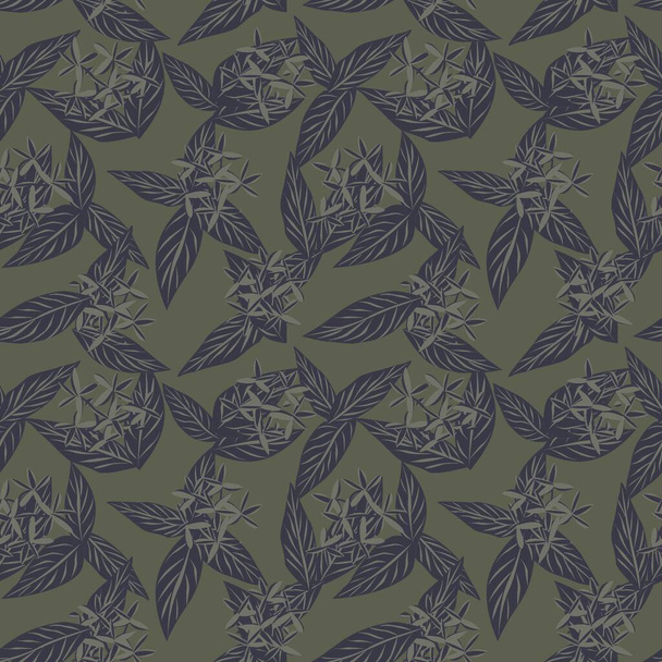 Зеленый цвет Leaf ботанический безморщинистый фон, подходящий для модных принтов, графики, фоновых изображений и крафтов - Вектор,изображение