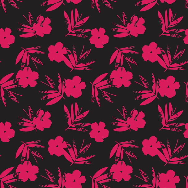 Purple Tropical Leaf botanical seamless pattern background suitable for fashion prints, graphics, backgrounds and crafts - Vector, Image