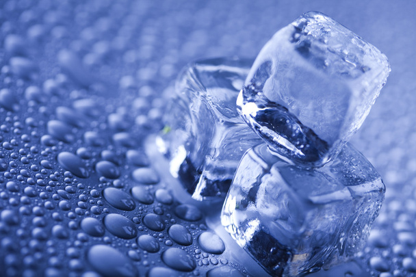 Blue and shiny ice cubes - Photo, Image
