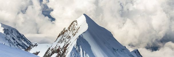 Mont Blanc mountain, White mountain. View from Aiguille du Midi Mount in France. - Photo, Image