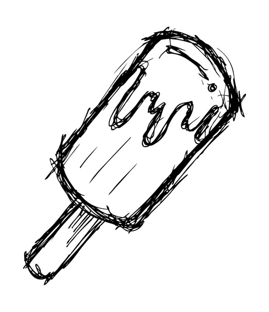 παγωτό ραβδί που απομονώνονται σε λευκό φόντο - Διάνυσμα, εικόνα