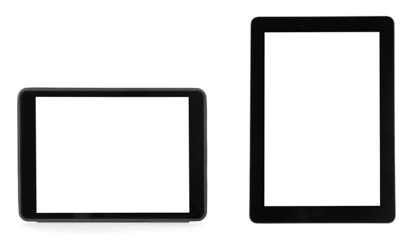 Tablet computers on white background. Mockup for design - Foto, imagen
