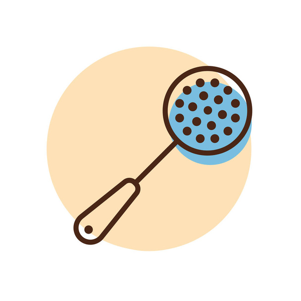 Skimmer vektör simgesi. Mutfak aletleri. Yemek pişirme web sitesi tasarımı, logo, uygulama, UI için grafik sembolü - Vektör, Görsel