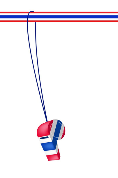A Thai Whistle on A Stripe Ribbon - Vector, Image