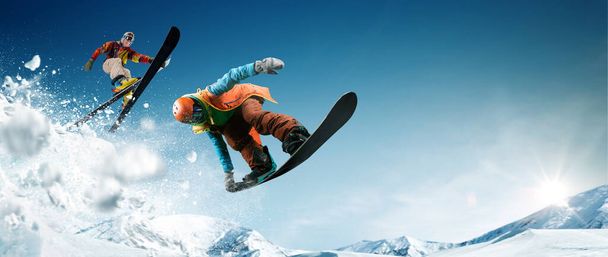 Snowboarding. Esportes de inverno extremos
. - Foto, Imagem