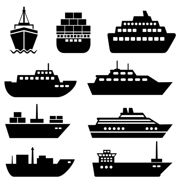 船およびボートのアイコン - ベクター画像