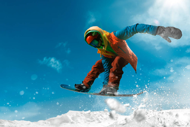 Snowboarding. Extreme winter sports. - Photo, Image