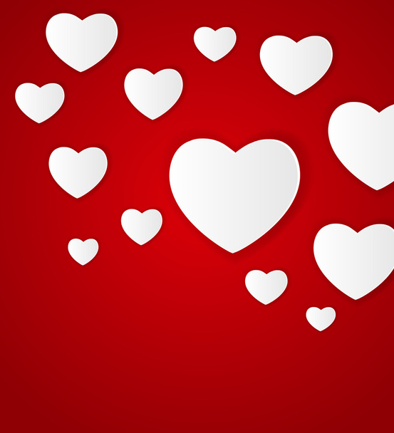 Happy Valentines Day Card with Heart. Vector Illustration - Vektor, Bild