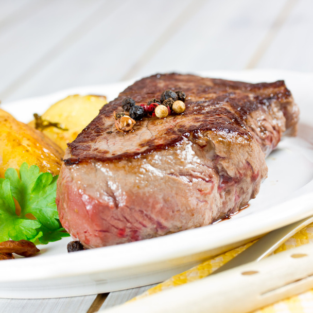 Steak with potatoes - Photo, Image