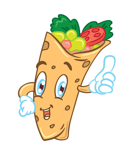 Cartoon-Burrito - Vektor, Bild