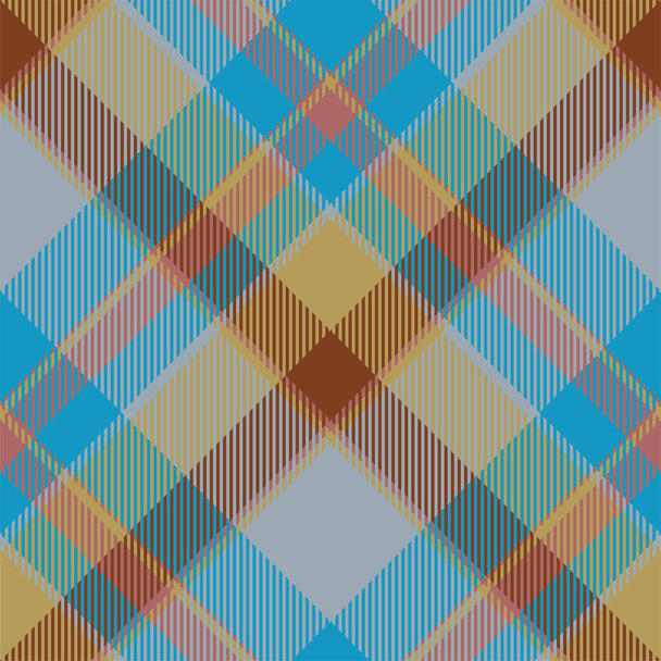 Design vetorial de padrão de textura de tecido xadrez azul e