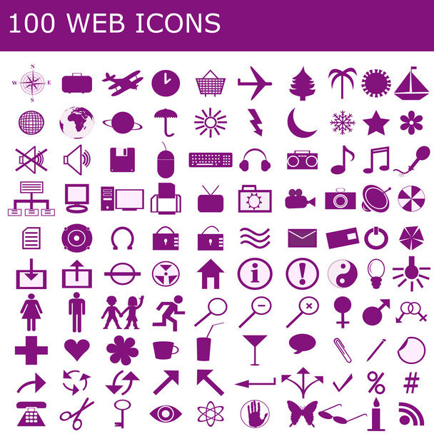 Purple web icons - Photo, Image