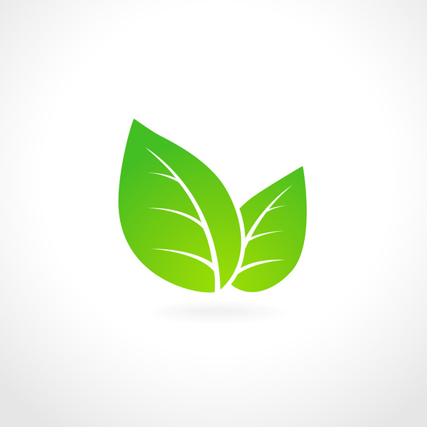 πράσινο φύλλο οικολογία έμβλημα - Διάνυσμα, εικόνα
