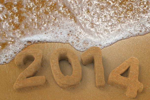Yeni yıl plaj yazılı - Fotoğraf, Görsel