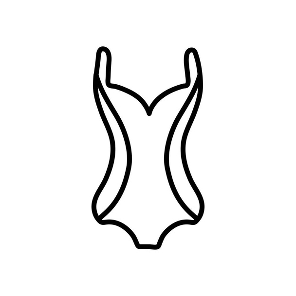 mujer traje de baño icono, estilo de línea
 - Vector, Imagen