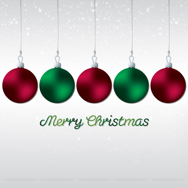 Elegant bauble Christmas card - Vector, Image
