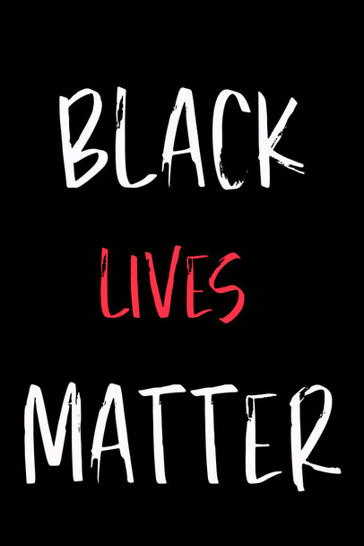 Black Lives Matter white slogan - Photo, Image