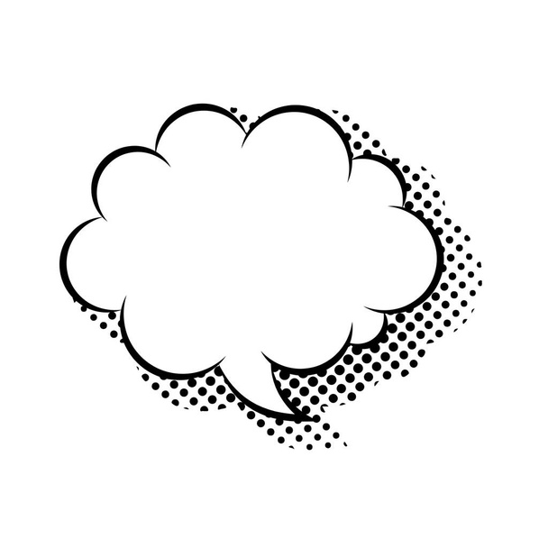 Cloud shaped speech bubble flat icon vector isolated. - Vektor, kép