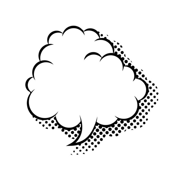 Speech bubble cloud view flat icon vector isolated. - Vektor, kép