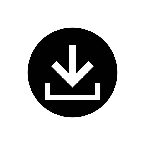 Icono de descarga sobre fondo blanco. Descargar icono de vector
 - Vector, Imagen