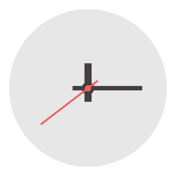 Wall clock without numbers vector icon flat isolated - Vector, imagen