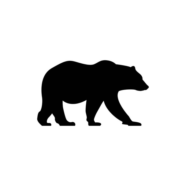 retro medvěd ikon, emblém a štítek. Medvědí silueta - Vektor, obrázek