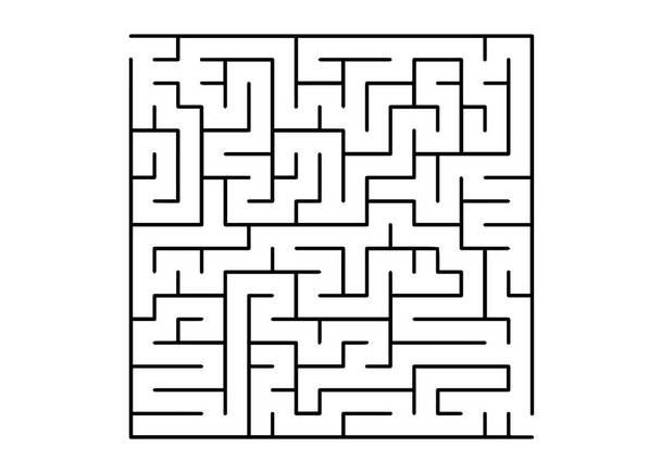 Texture vectorielle blanche avec un labyrinthe noir, jeu. Labyrinthe noir et blanc dans un style simple. Concept pour livres, magazines aux tâches complexes
. - Vecteur, image