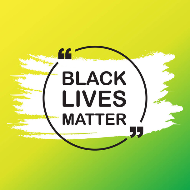 黒はタイポグラフィを生きる。抗議の旗、米国の黒人の人権に関するポスター。アメリカだ。ベクトル - ベクター画像