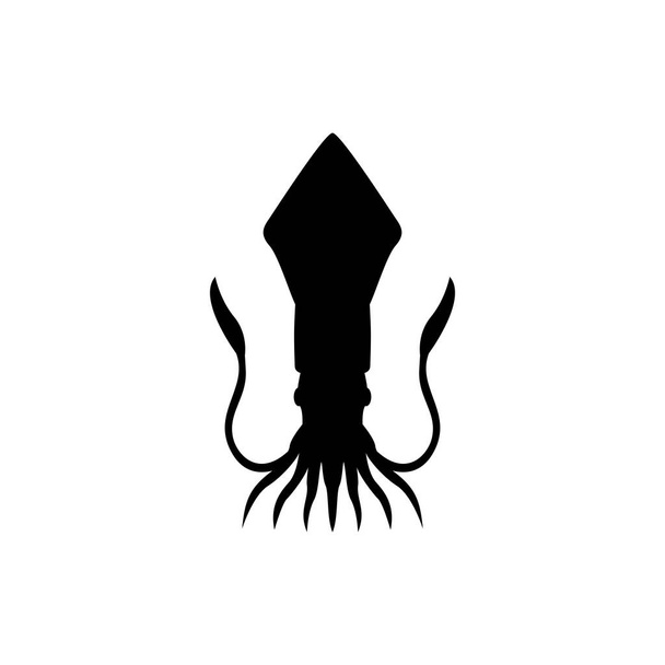 Логотип кальмара. Изолированный кальмар на белом фоне
 - Вектор,изображение