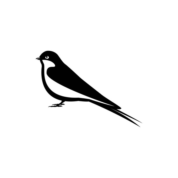 Логотип ласточки птицы. Изолированная ласточка на белом фоне
 - Вектор,изображение
