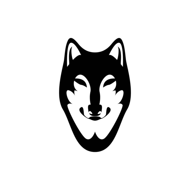 Cabeza de lobo vectorial, cara para logotipos retro, emblemas, insignias, plantilla de etiquetas y elemento de diseño vintage camiseta. Aislado sobre fondo blanco
 - Vector, imagen