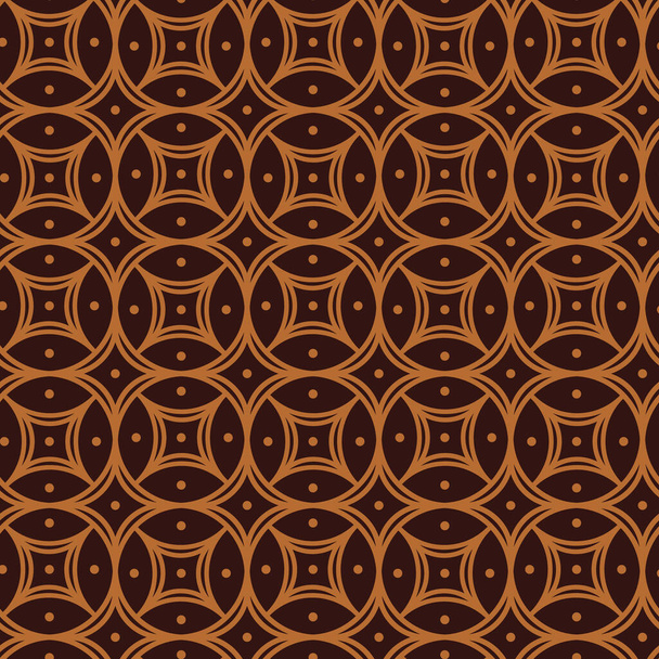 ヴィンテージ抽象的なシームレス伝統的なパターンデザインベクトル。ジャワの花のバティック生地 - ベクター画像