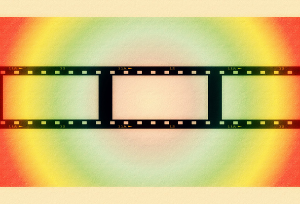 空白のグランジ カラフルなフィルム ストリップ フレーム紙の背景 - 写真・画像
