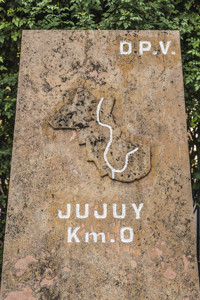 χιλιόμετρο 0 ορόσημο σε jujuy, Αργεντινή. - Φωτογραφία, εικόνα