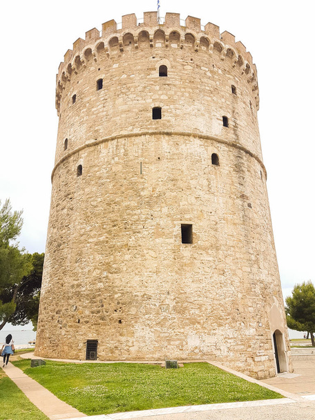 salonica city white tower monument europe   greece - Photo, Image