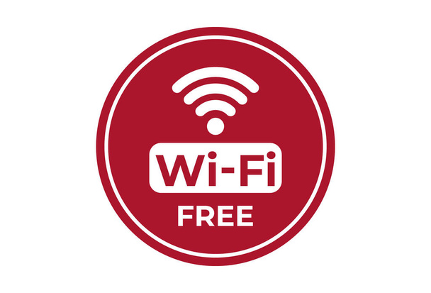 WiFi gratuito. Ilustração vetorial, Wi-Fi gratuito
 - Vetor, Imagem